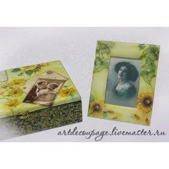 Деревянная рамка для фотографий, авторская работа