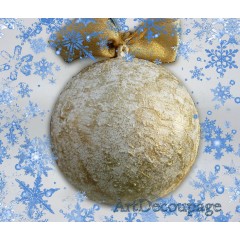 Ёлочны шар "Забавный щенок", автоская работа