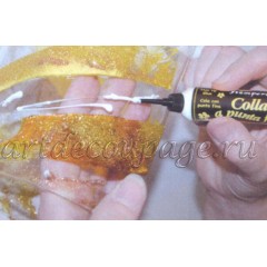 Клей контур прозрачный с тонким носиком для блесток и бисера "Colla fine", 100 мл, Stamperia