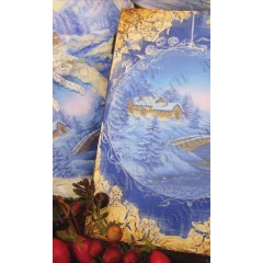 Рисовая бумага для декупажа Stamperia DFS125 "Рождественский пейзаж", 33x48 см