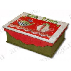 Рисовая бумага с золотом Stamperia DFS170G "Рождественсое чаепитие", 33х48 см