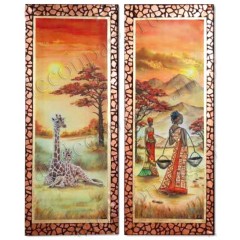 Рисовая бумага для декупажа Stamperia DFS194L "Африка, саванна, жирафы", 60x24 см