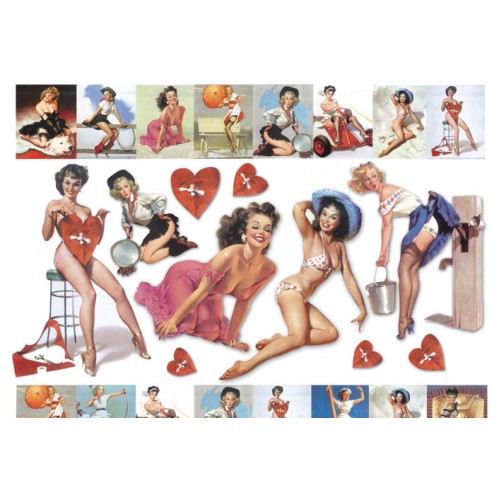 Рисовая бумага для декупажа Pin up, 33х48 см, Stamperia 