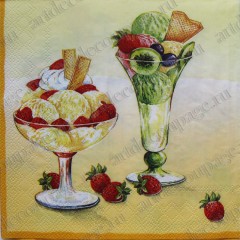 Салфетка для декупажа, S0298, "Десерт", 33х33 см, Германия