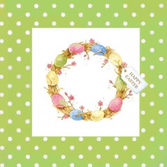 Салфетка для декупажа M74169 "Пасхальные яйца" салатовый, 33х33 см, Австрия