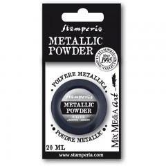 Пудра металлическая серебристая для создания эффекта старины, 25 мл, Stamperia