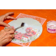 Трафарет пластиковый KSG409 "Ноты и вензеля", 21х29,7 см, Stamperia (Италия)