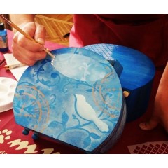 Трафарет пластиковый для росписи KSD229 "Птичка на ветке", 15х20 см, Stamperia (Италия)