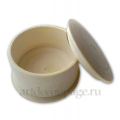 Заготовка шкатулка круглая деревянная, 9х4,5 см, WOODBOX