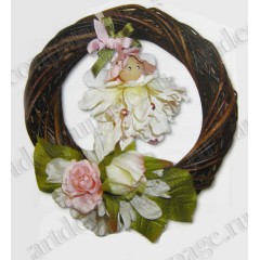 Заготовка венок декоративный плетеный, 20 см, толщина 6 см, Stamperia (Италия)