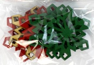 Пуговицы для скрапбукинга новогодние, разноцветные снежинки , купить - магазин АртДекупаж 