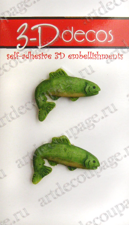 Объемные самоклеящиеся элементы Рыбка, для скрапбукинга и 3D декупажа, купить - магазин АртДекупаж