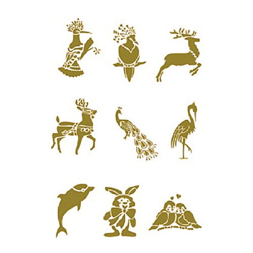 Переводные карты для декупажа золотые Cadence, переводная картинка Фигурки животных