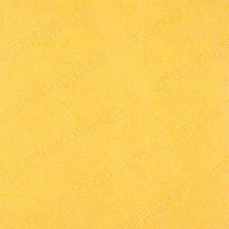 Однотонная рисовая бумага для декупажа, без рисунка, желтая