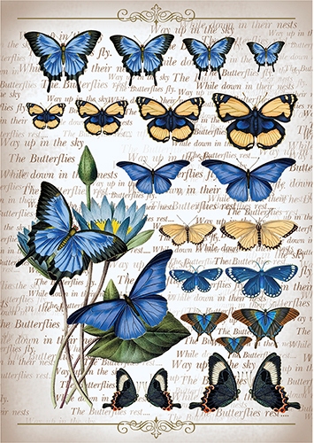 Рисовая бумага для декупажа Craft Premier Коллекция бабочек, купить