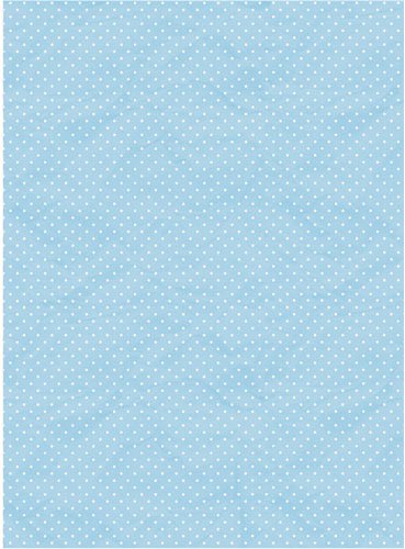 Рисовая бумага для декупажа Craft Premier Белый горох на голубом фоне, формат A4