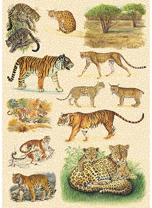 Рисовая бумага для декупажа Craft Premier Сафари тигры Африка