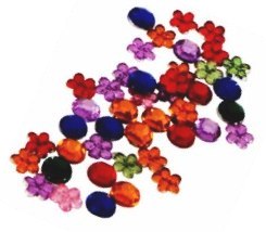 Сртазы разноцветные цветы и камни в органайзере - магазин АртДекупаж