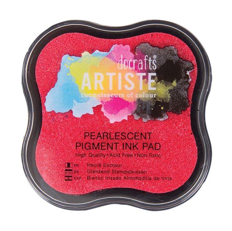 Штемпельная подушка пигментная Pigment Ink Pad мягкий розовый перламутр