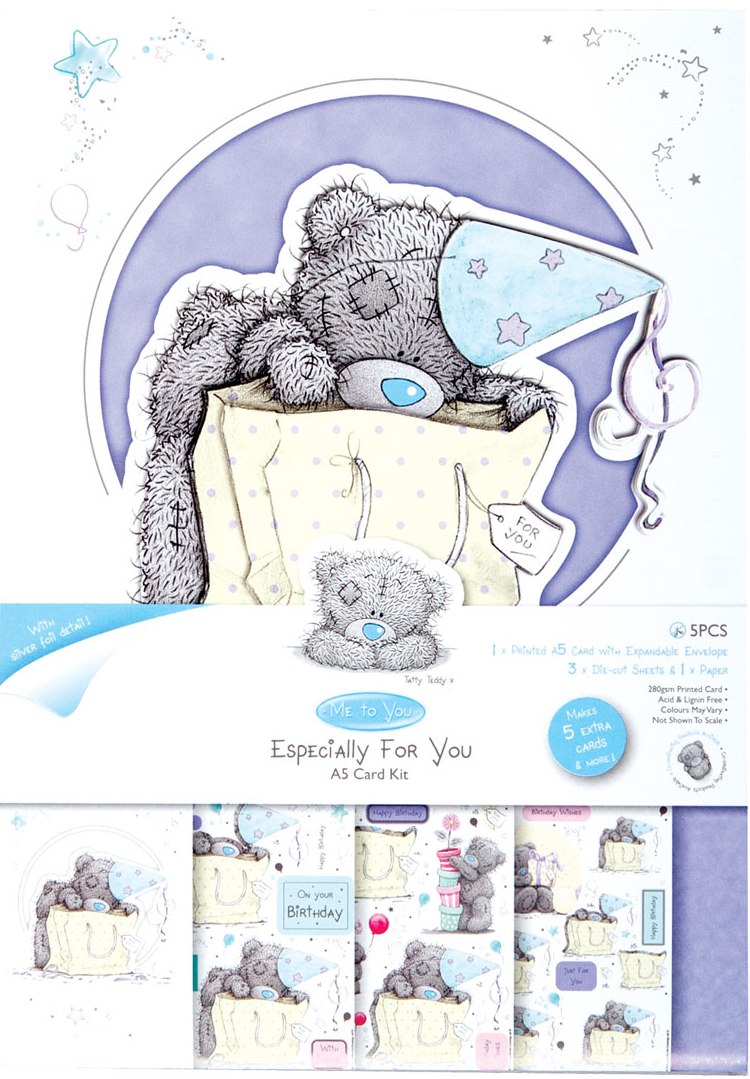 Набор для изготовления 3D открытки Мишка Тедди, день рождения - магазин АртДекупаж