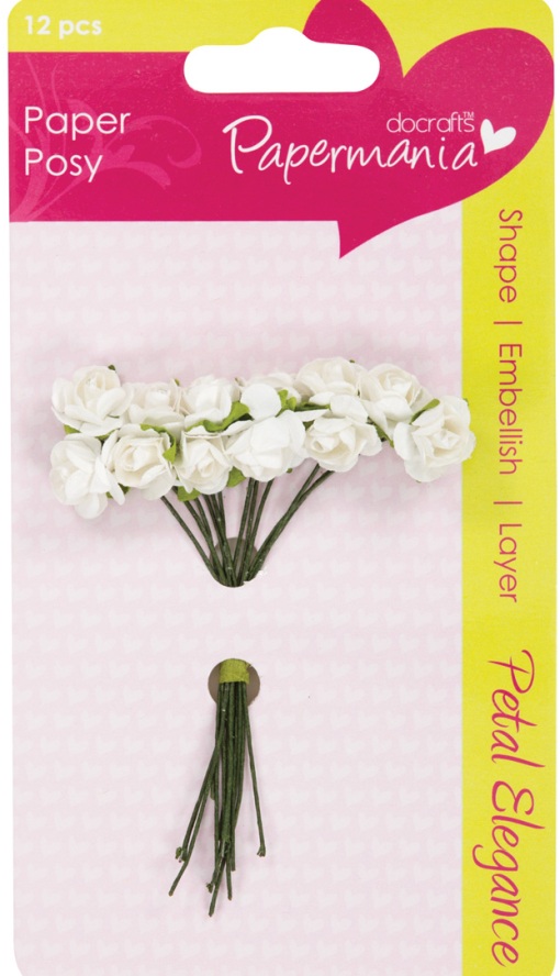 Декоративные  белые розы для скрапбукинга и декора, купить