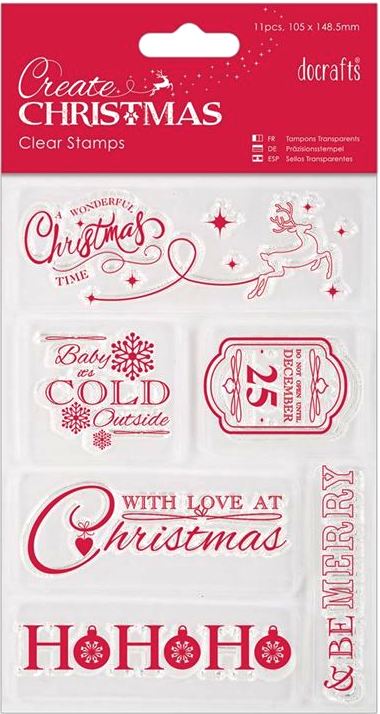 Новогодние силиконовые штампы для скрапбукинга Рождественские пожелания