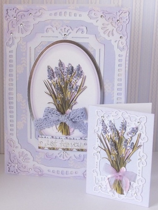 Заготовки для мини открыток ручной работы French Lavender формат А7