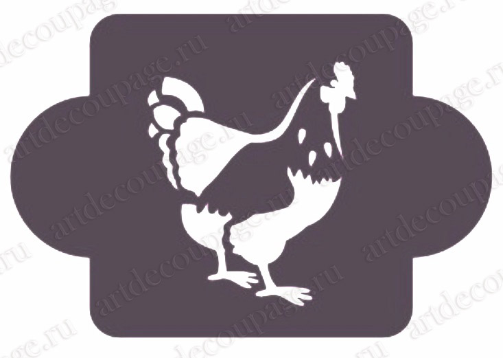 Трафарет для декора Курица