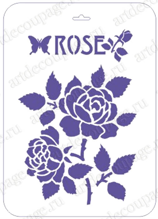 Трафареты для росписи Розы и бабочка, Event Design, купить