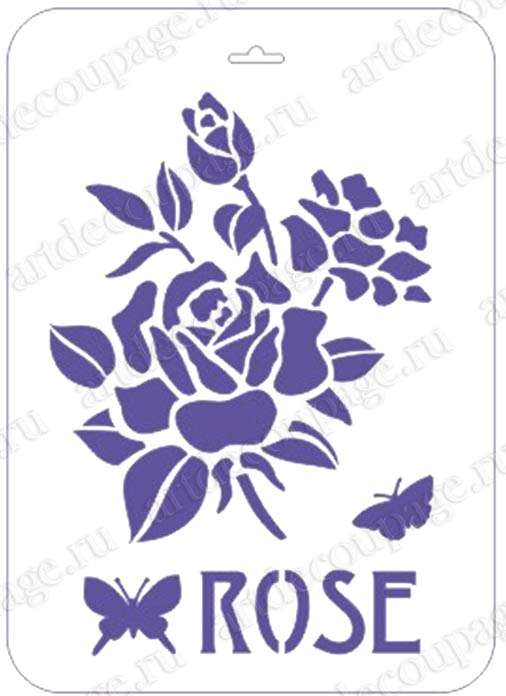 Трафареты для росписи Роза и бабочки, Event Design, купить