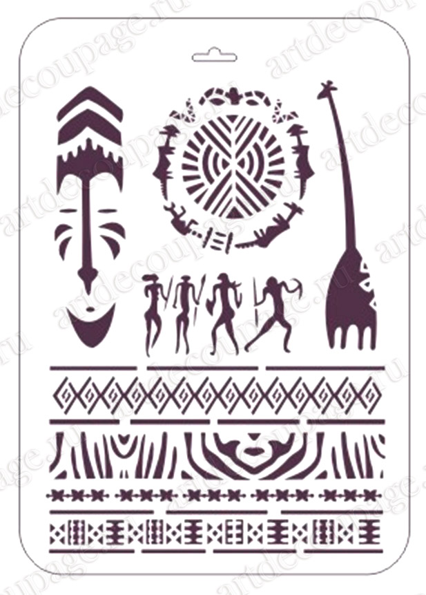 Африканские трафареты для декупажа и росписи Event Design