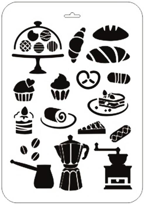 Трафарет для росписи Кофе и сладости, Event Design, купить