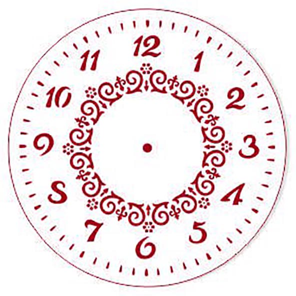 Трафарет для часов циферблат Арабские цифры