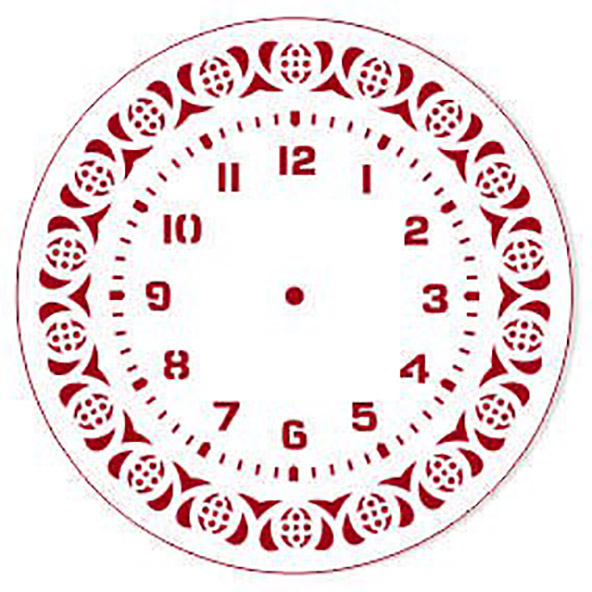 Трафарет для часов циферблат с орнаментом 24