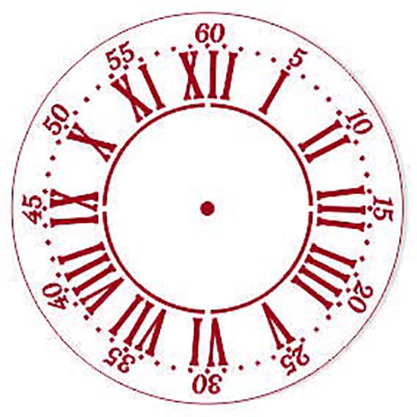 Трафарет для часов циферблат Римские цифры