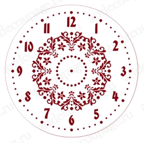 Трафареты для часов с орнаментом и узорами Элегант, Event Design 