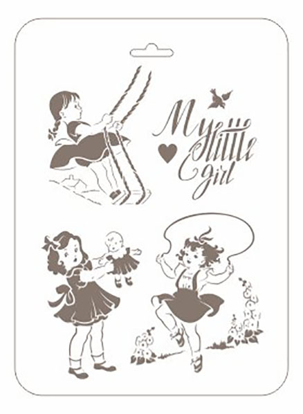 Трафарет для росписи Маленькие девочки Романтика РМ-03 Трафарет-Дизайн