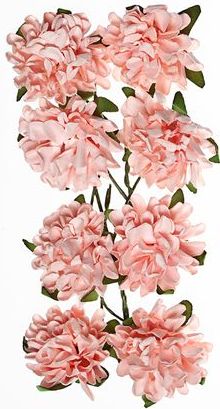 Бумажные цветы нежно-розовые астры для скрапбукинга и декора, купить