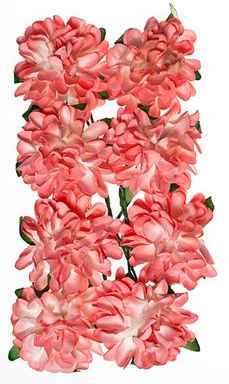 Цветы бумажные розовые астры для скрапбукинга и декора, купить