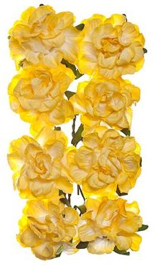 Бумажные желтые гвоздики, цветы для скрапбукинга и декора, купить