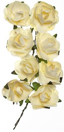 Бумажные кремовые розы для скрапбукинга,  декоративные миниатюрные цветы, купить