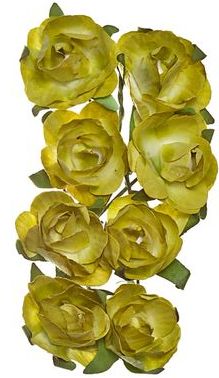 Бумажные зеленые розы для скрапбукинга,  декоративные миниатюрные цветы, купить