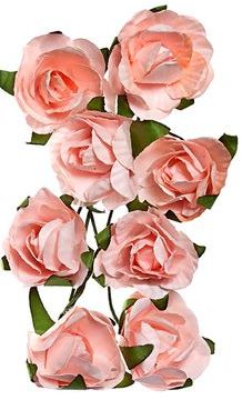 Бумажные нежно-розовые розы для скрапбукинга,  декоративные миниатюрные цветы, купить