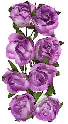 Бумажные сиреневые розы для скрапбукинга,  декоративные миниатюрные цветы, купить