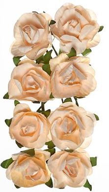 Бумажные персиковые розы для скрапбукинга,  декоративные миниатюрные цветы, купить