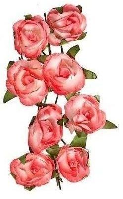 Бумажные розовые розы для скрапбукинга,  декоративные миниатюрные цветы, купить