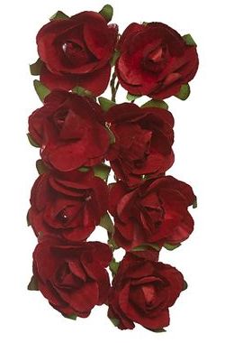 Бумажные бордовые розы для скрапбукинга,  декоративные миниатюрные цветы, купить