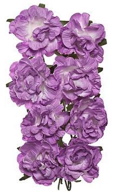 Кудрявые сиреневые розы из бумаги для скрапбукинга,  декоративные миниатюрные цветы, купить