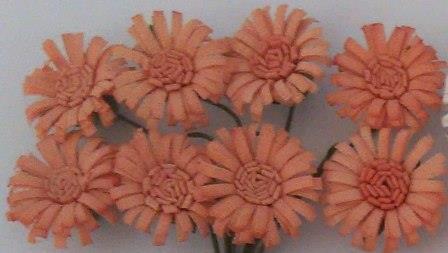 Декоративные бумажные цветы маргаритки шебби розовые для флористики