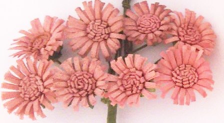 Декоративные бумажные цветы маргаритки кремовые для скрапбукинга и флористики